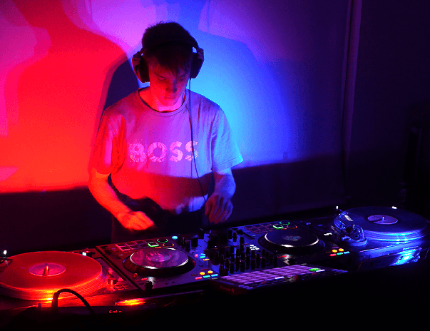 DJ playing in a club