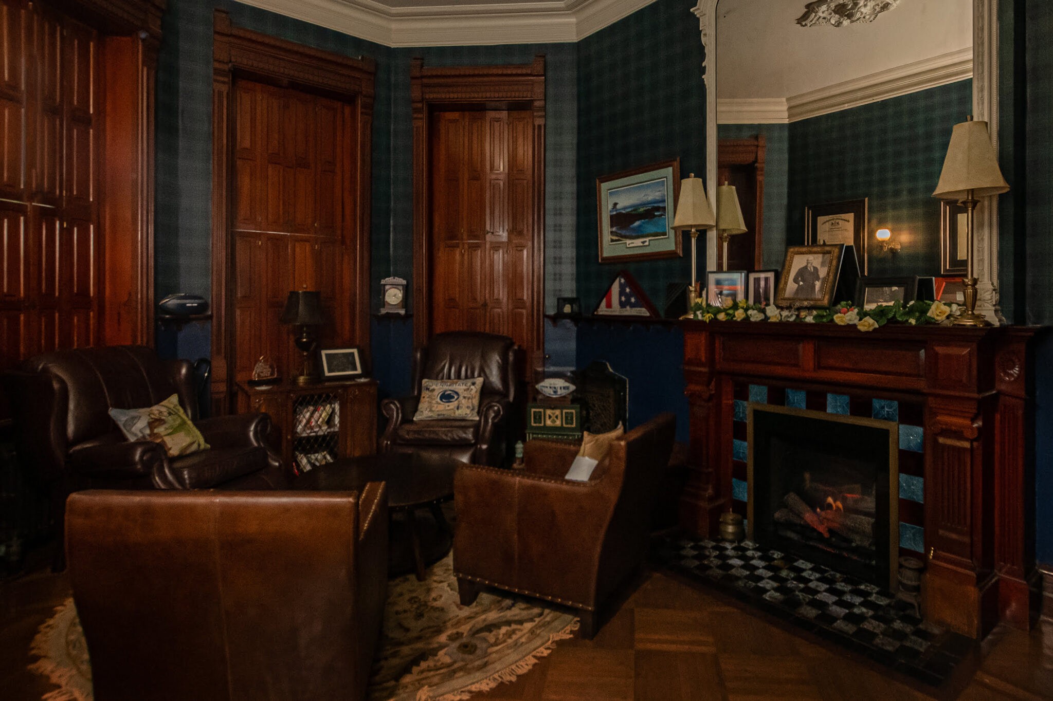 Cozy Fireplace in Reynolds Mansion