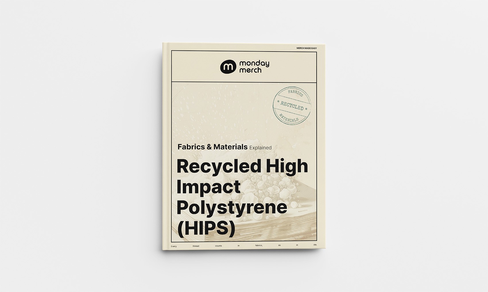 Monday Merch Stoffen en Materialen Boek Gerecycled Hoogwaardig Polystyreen (HIPS)