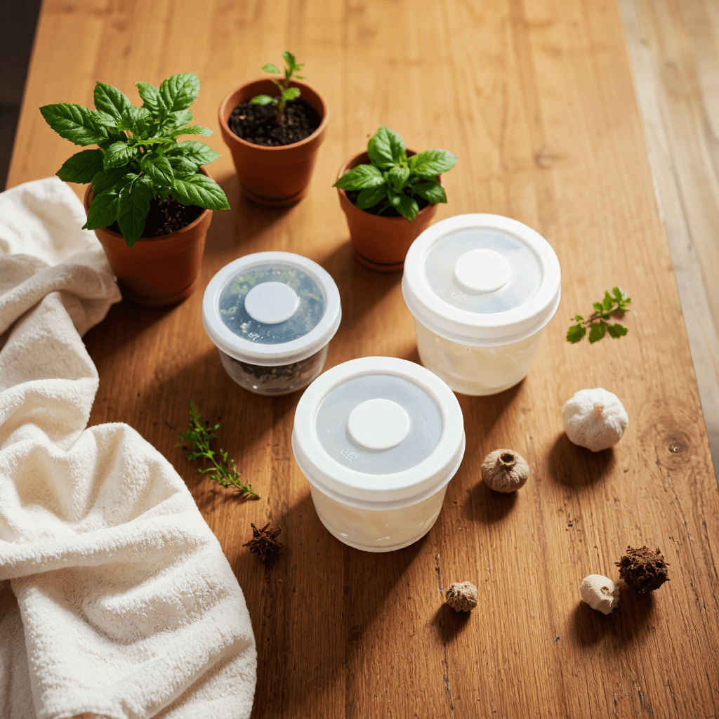 product photography of two plastic containers