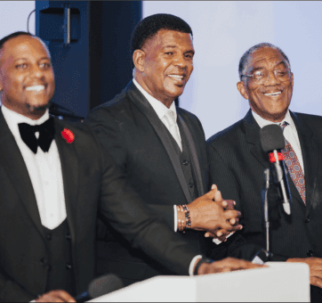 Photographer holding camera