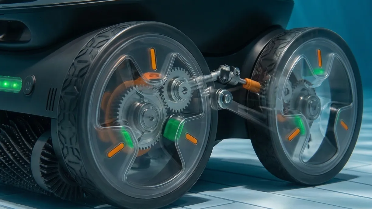 Robotic pool cleaner movement near pool walls and edges