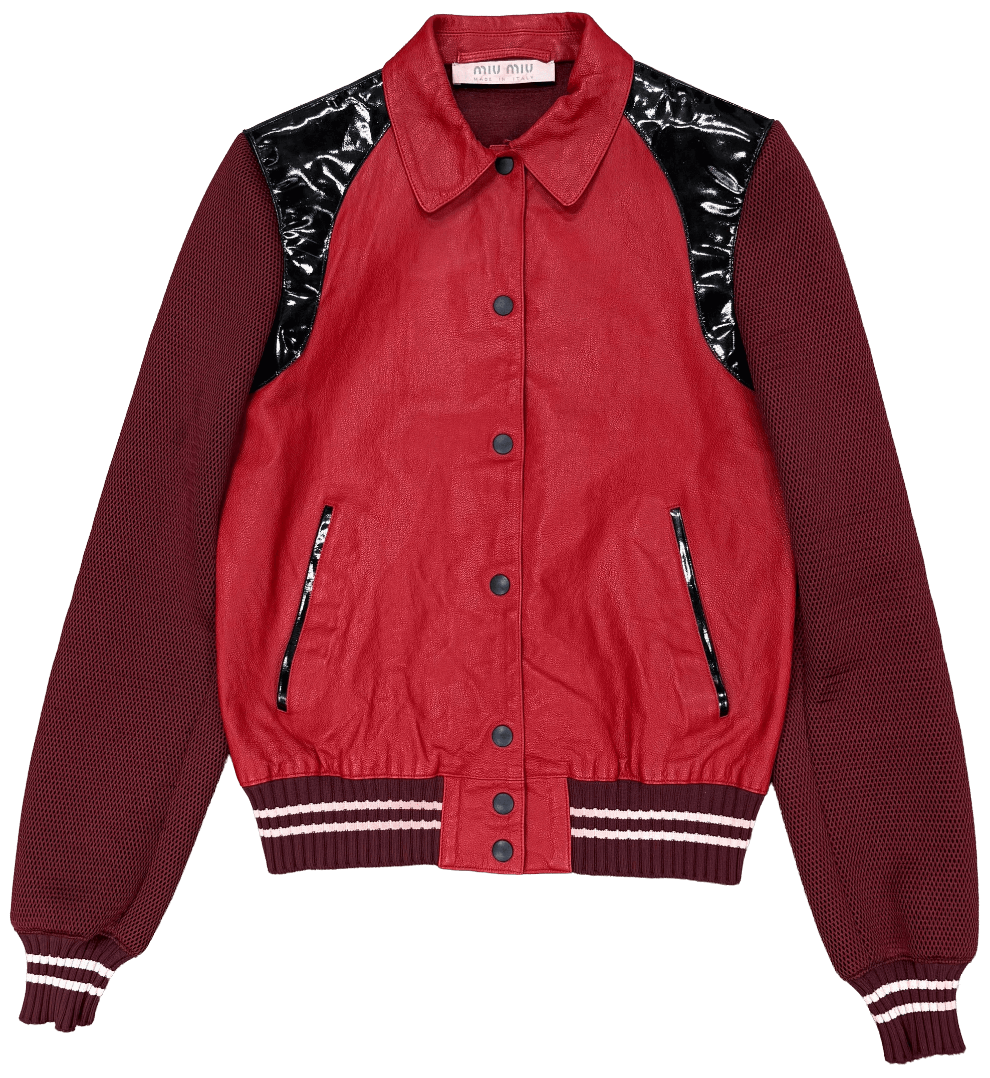 Red Varsity Leather Jacket