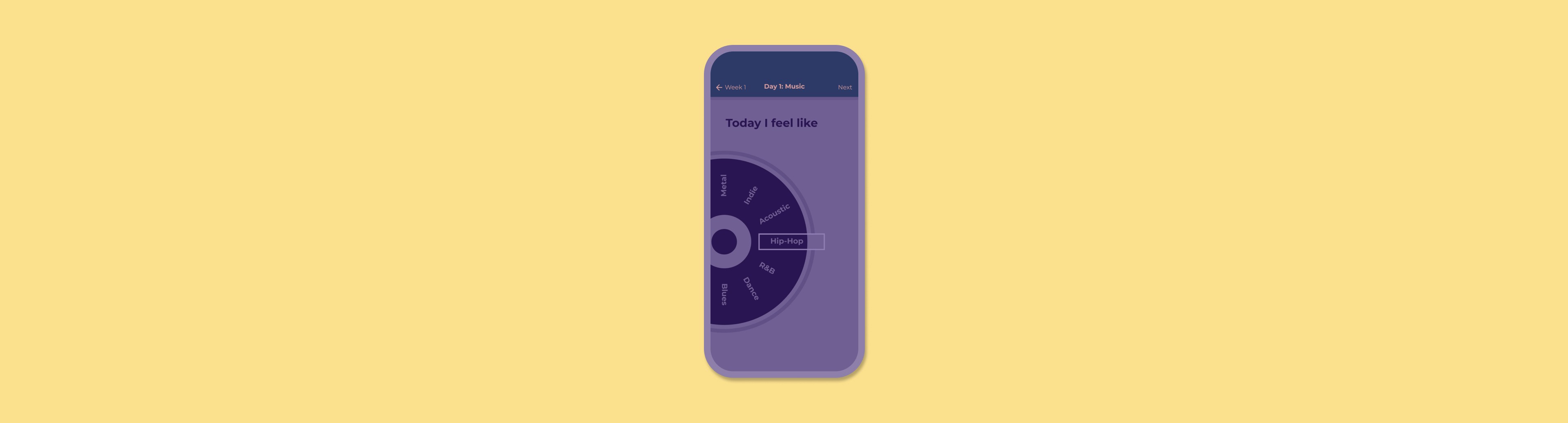 User interface of weekly, a digital journaling application