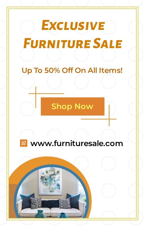 Furniture sale by the AI design generator