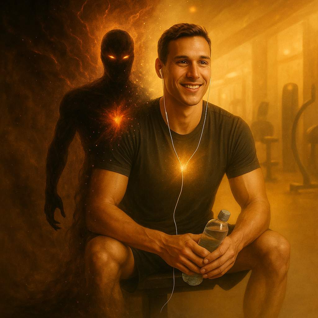 Visual van innerlijke strijd – het ritueel van Bane activeert kracht in de schaduw van depressie.