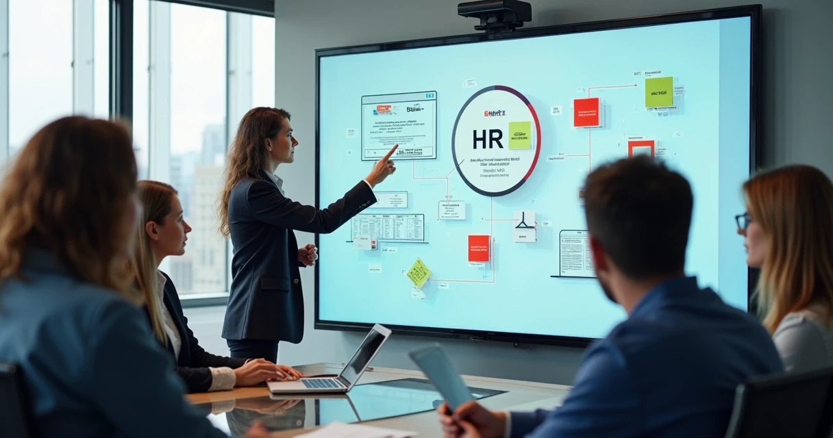 Equipe de RH analisando integração de plataformas.