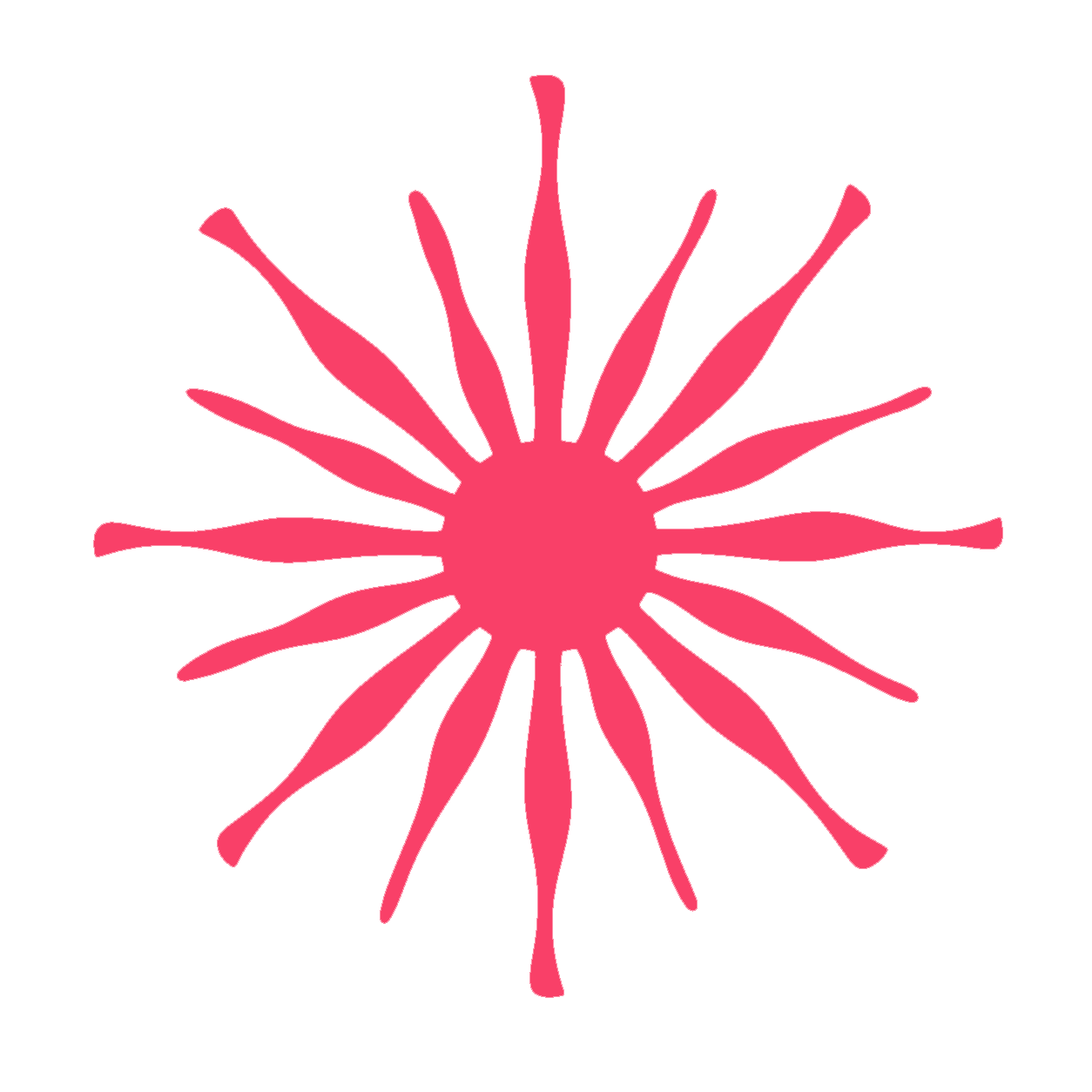 Sunburst icon in pink