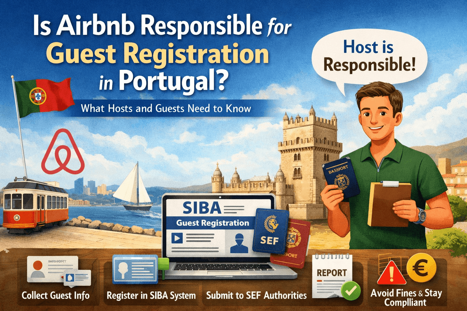 Airbnb guest registration in Portugal: Hosts' guide