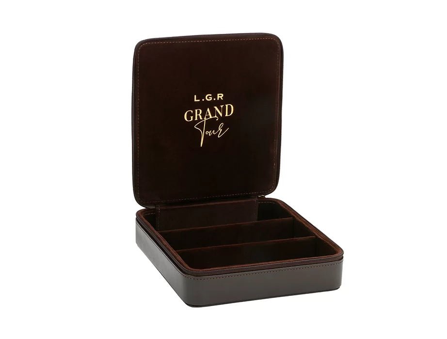 L.G.R Grand Tour travel case brown for 3 frames - Mandelli UK