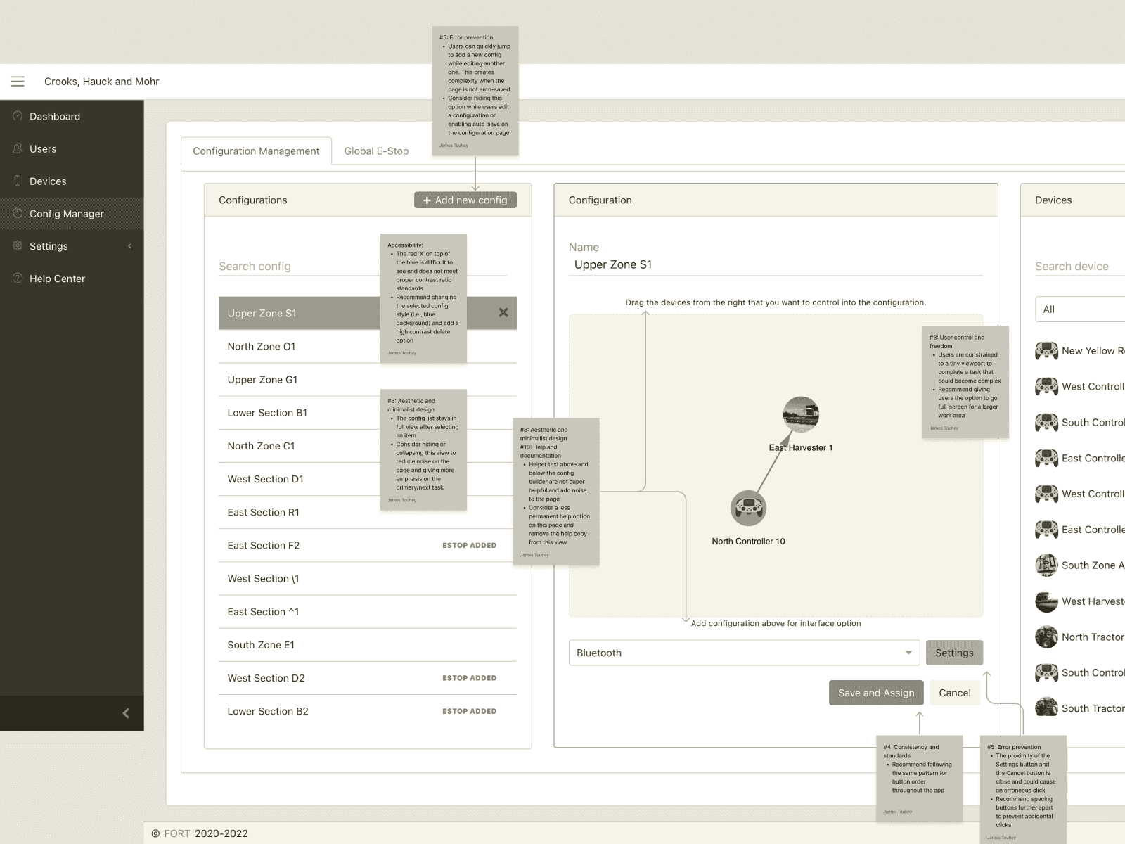 screenshot of UX heuristic evaluation