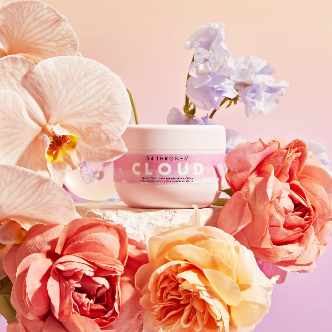 Hero shot of the Cloud Cream packaging — soft-pastel box with minimalist typography and cloud motif.