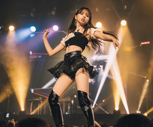 Woman performing on stage