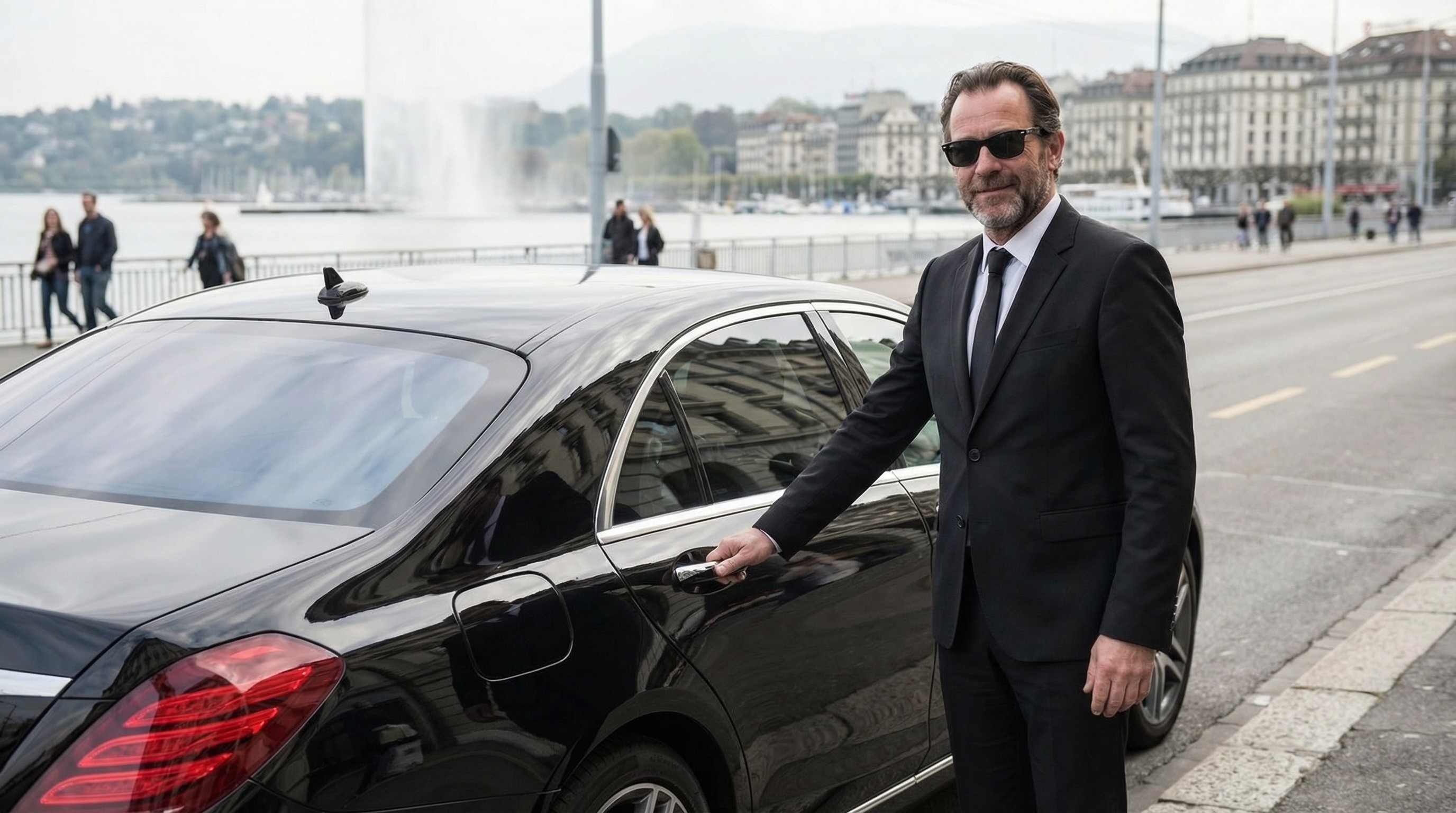 Véhicule VIP KRK Security en mission à Genève