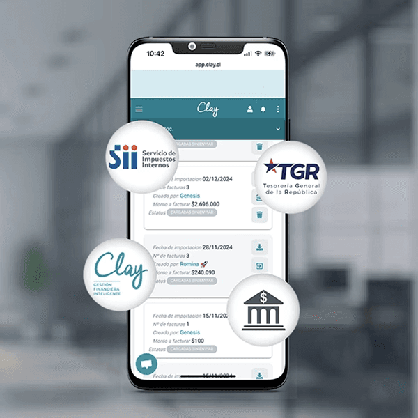 Integraciones de Clay con bancos, SII, TGR y sistemas financieros en Chile