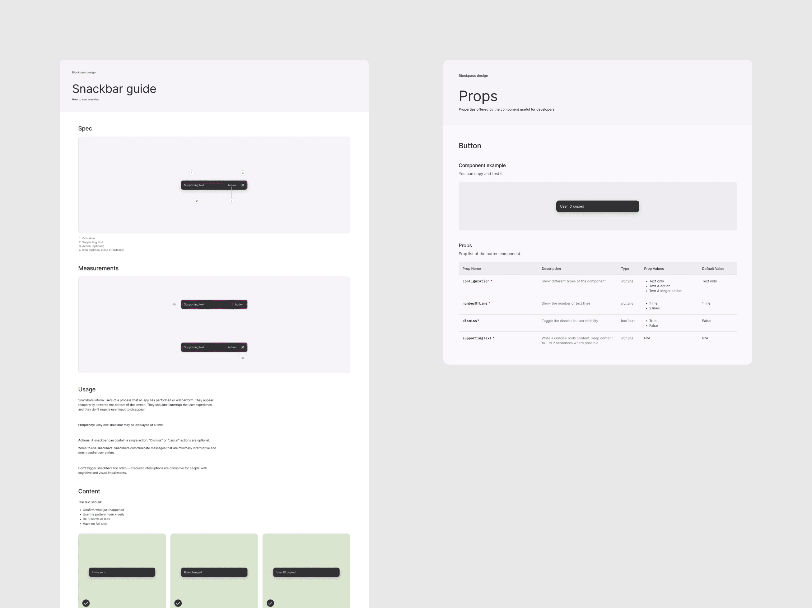 Basic guidelines and properties of a component