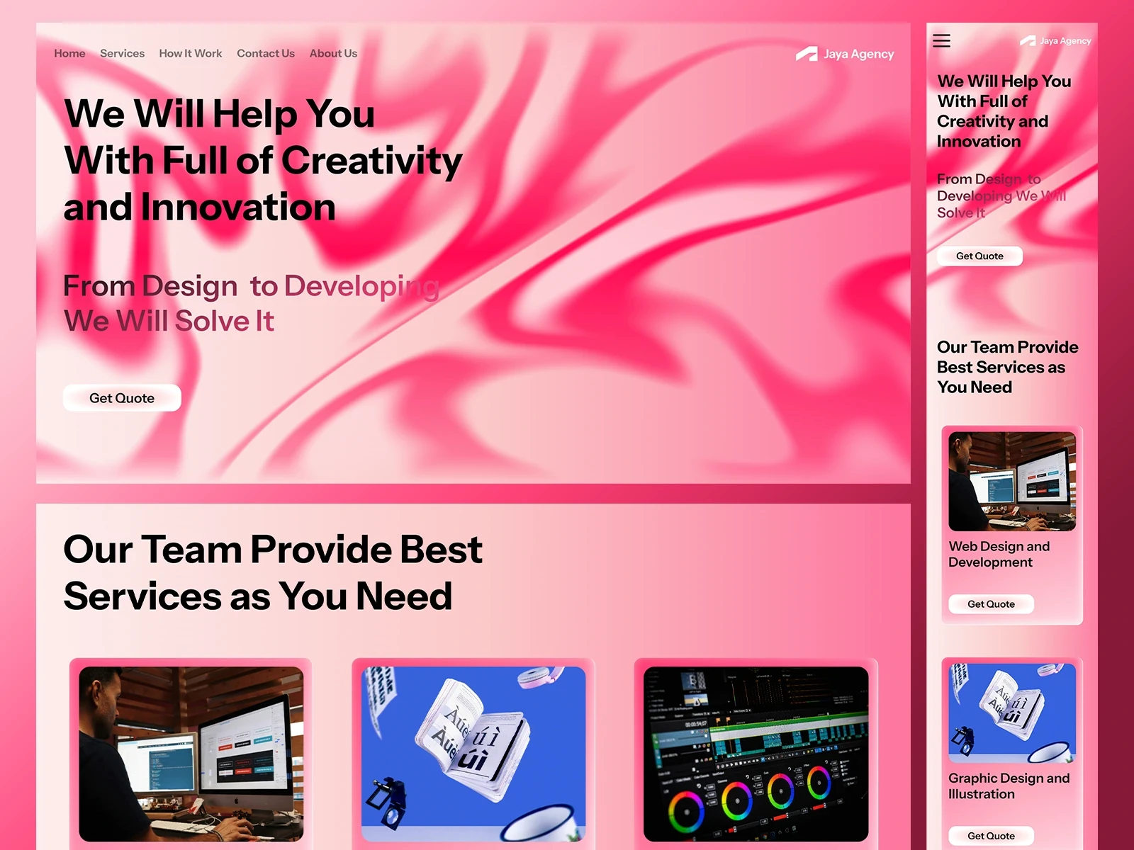 Animated creative agency screenshot