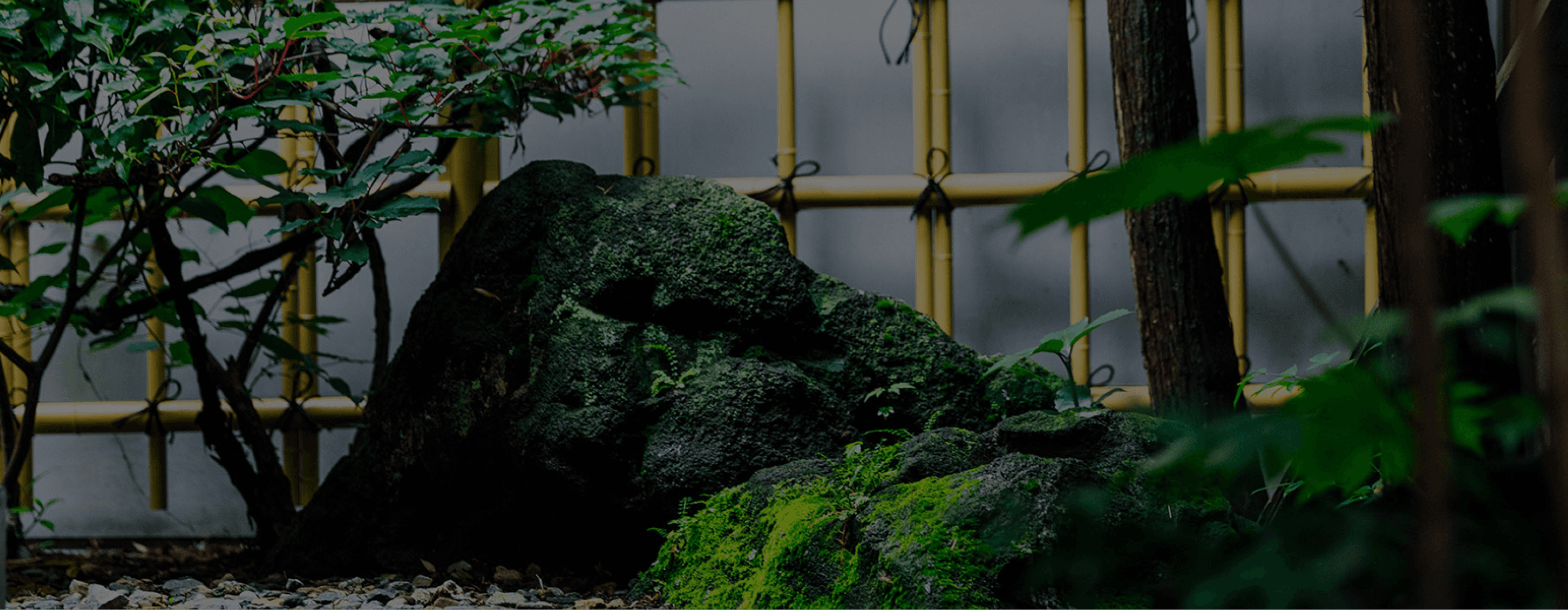 Rock garden at a luxury hot spring hotel