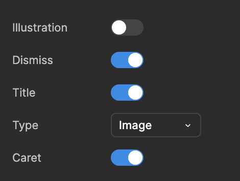 Figma options to show images in the tutorial component
