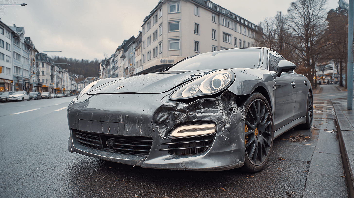 verunfallter Porsche