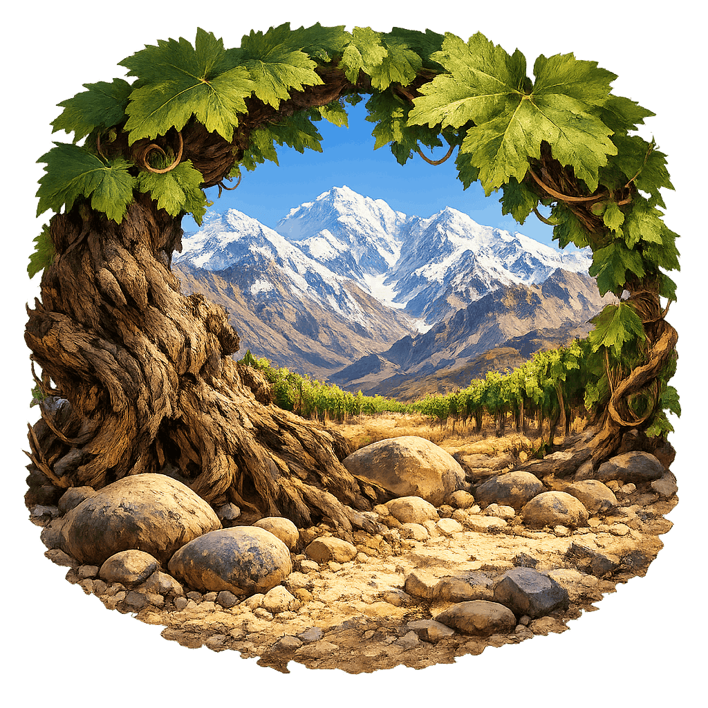 Detailed graphic of the Luján de Cuyo wine region.