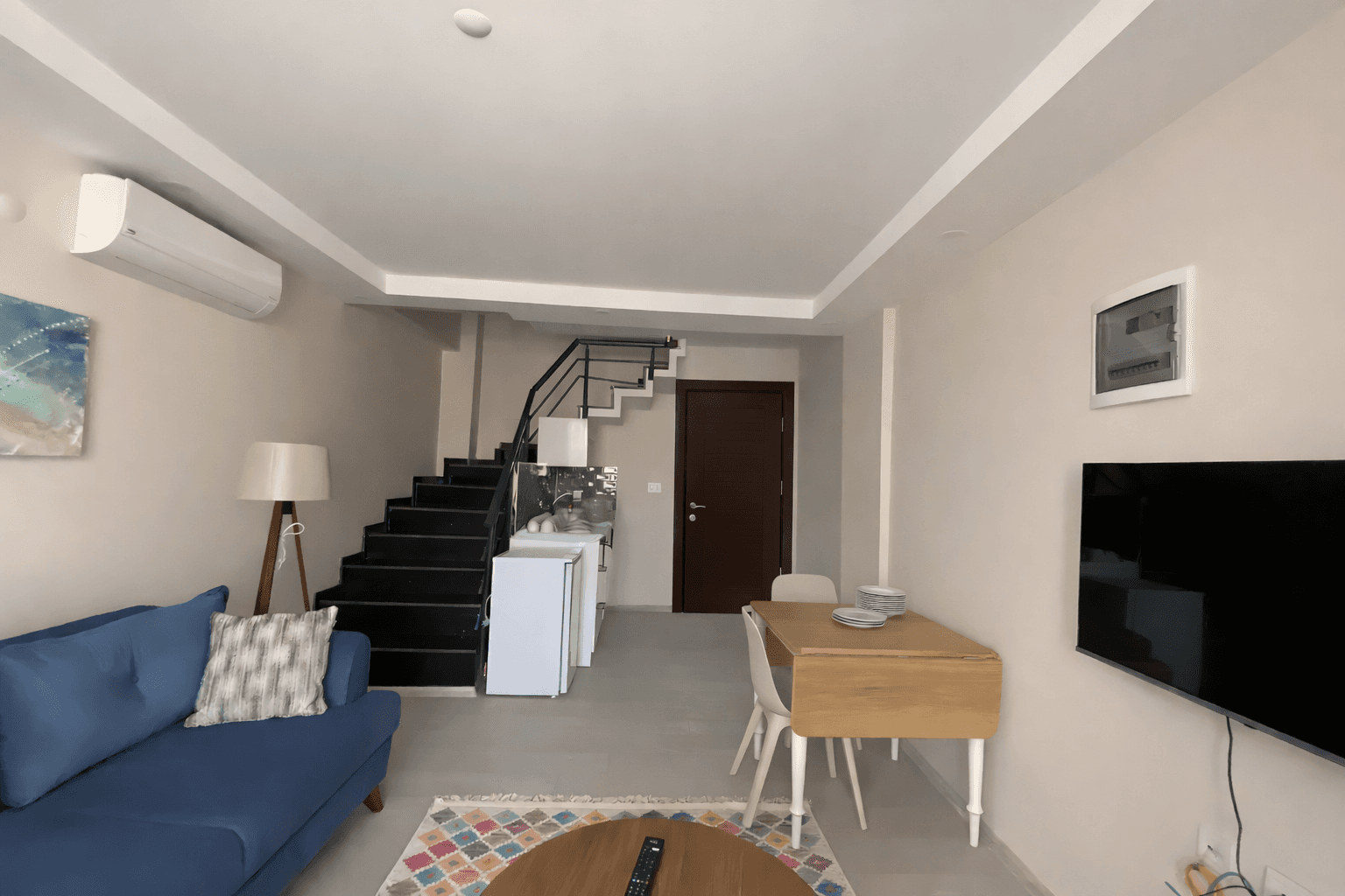 Duplex 1 bedroom apartment interior at Zen Garden Suites Side Antalya