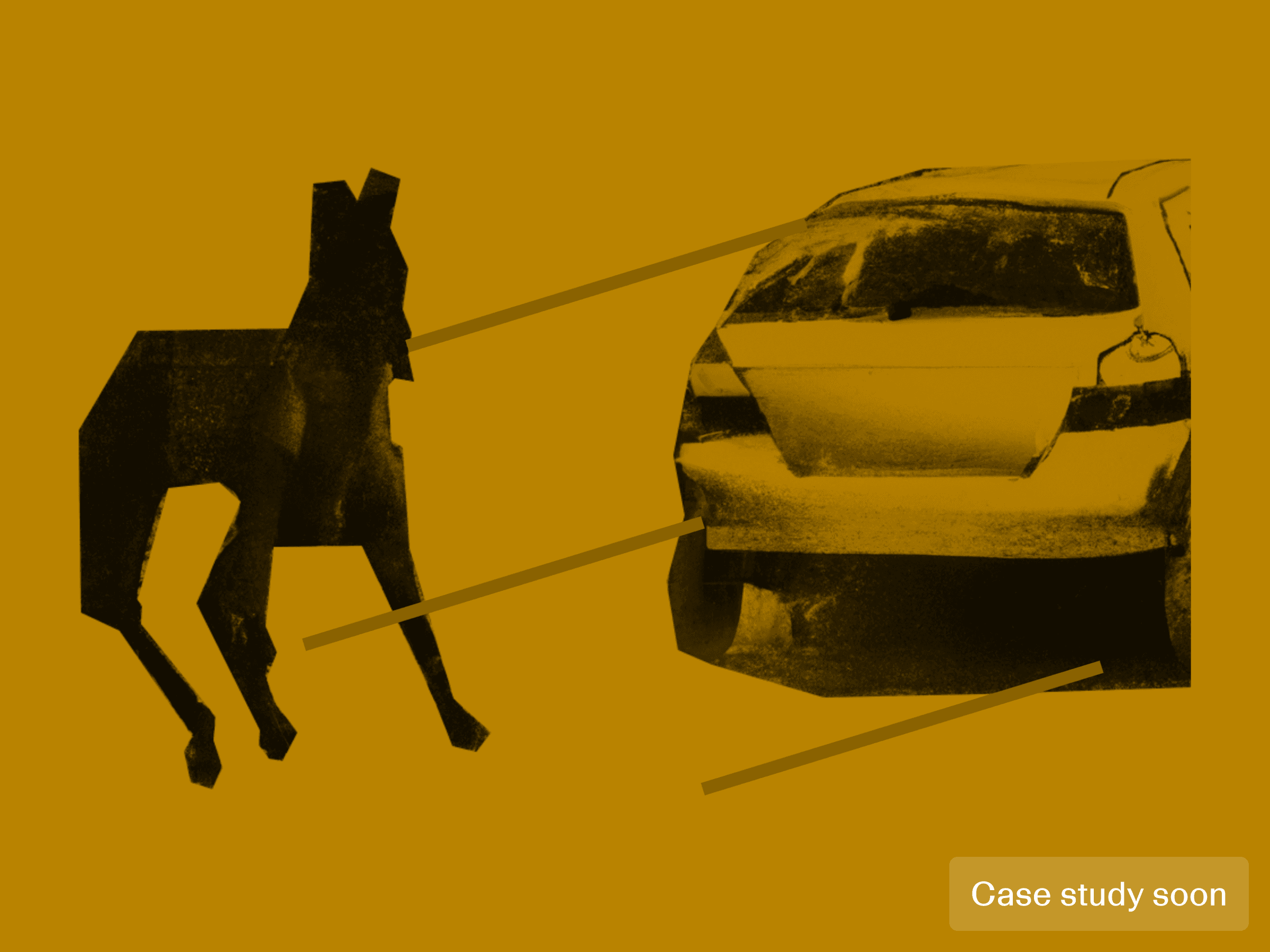 An image of a horse chasing a car; case study coming soon