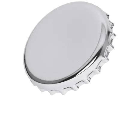 Tapón corona cromado