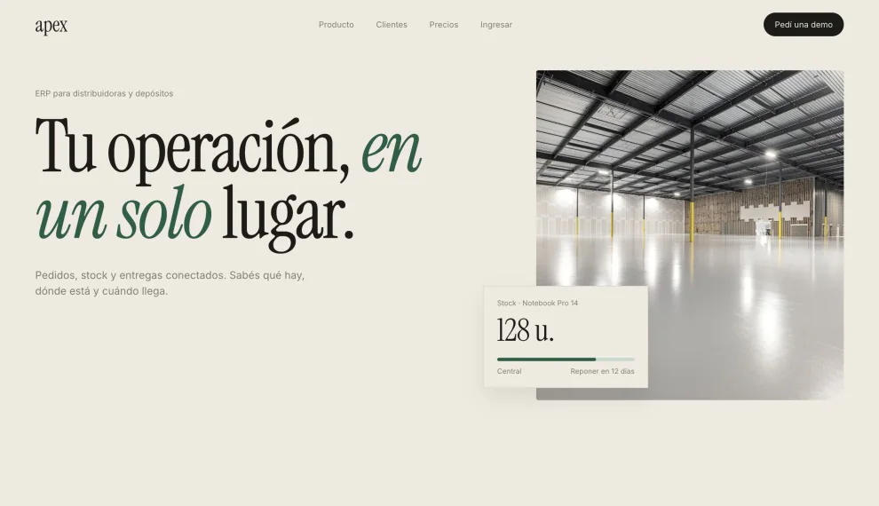 Web de Apex diseñado por YDZA