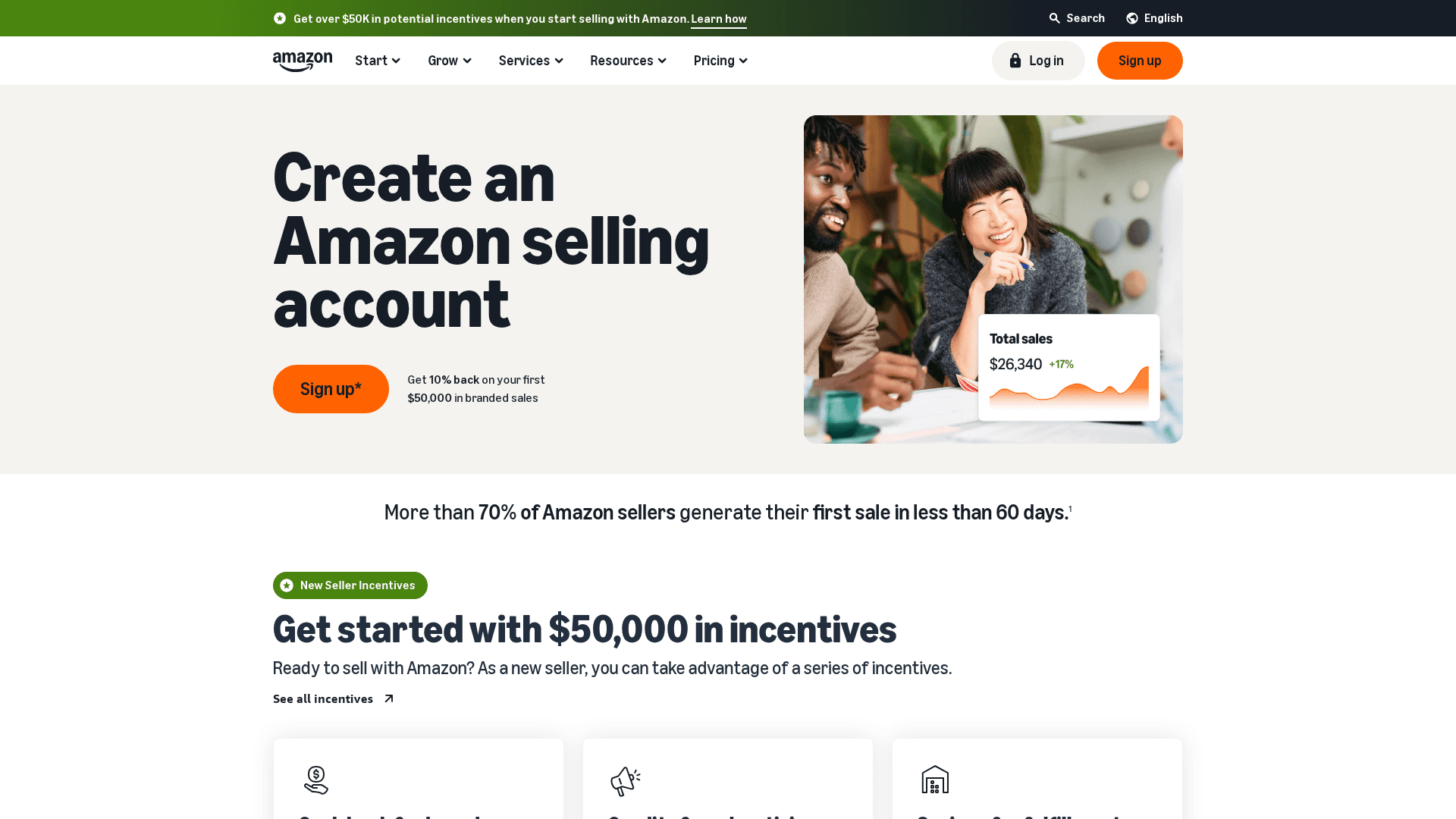 Amazon Seller Central dashboard interface showing payment and reimbursement sections