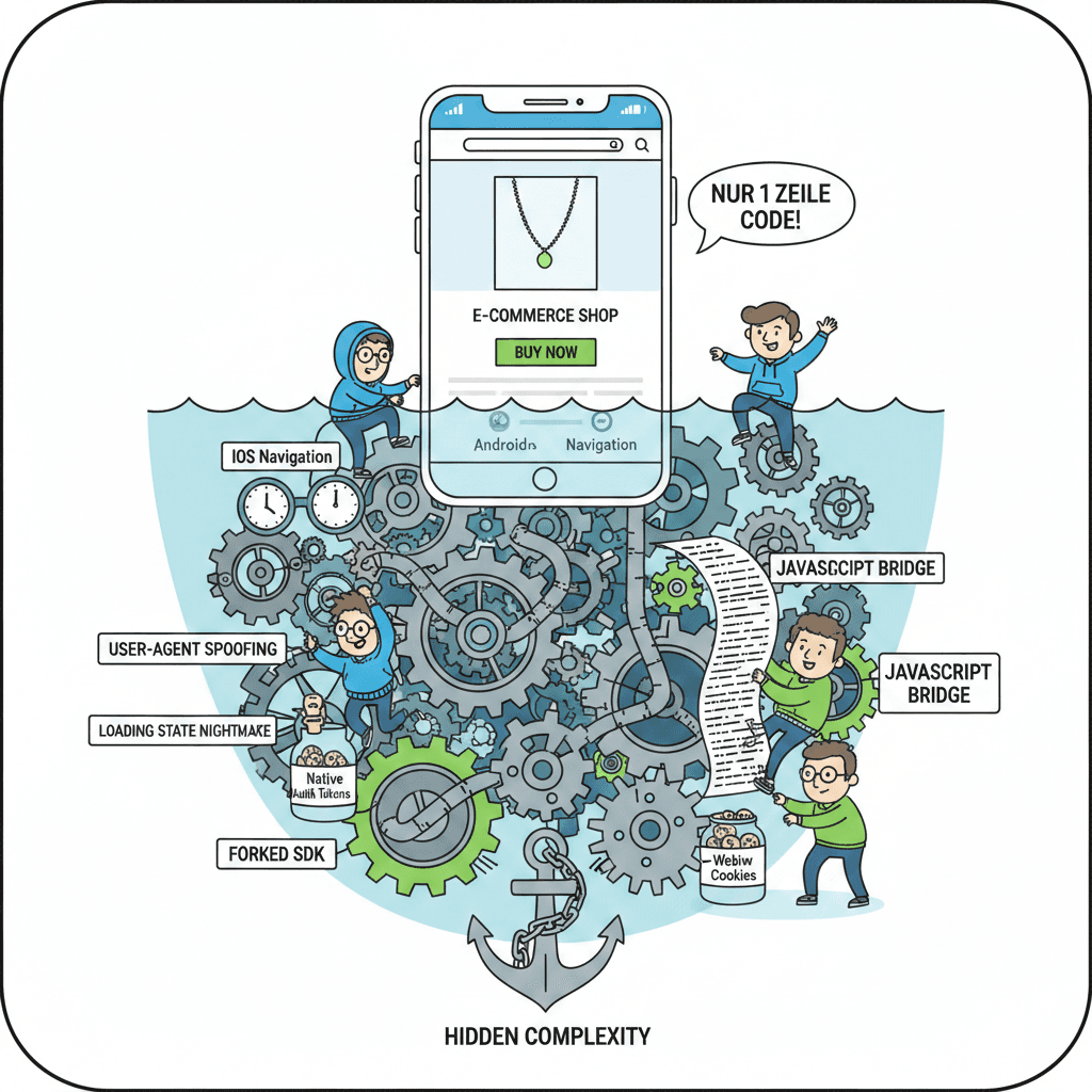 A German-language digital illustration shows a thoughtful man sitting at a desk with a laptop, pondering payment terms for freelancers. A question mark floats beside his head, and the text above reads: "7, 14 oder 30 Tage – was ist fair?" The background features minimalist office decor, including a plant and a framed graph.