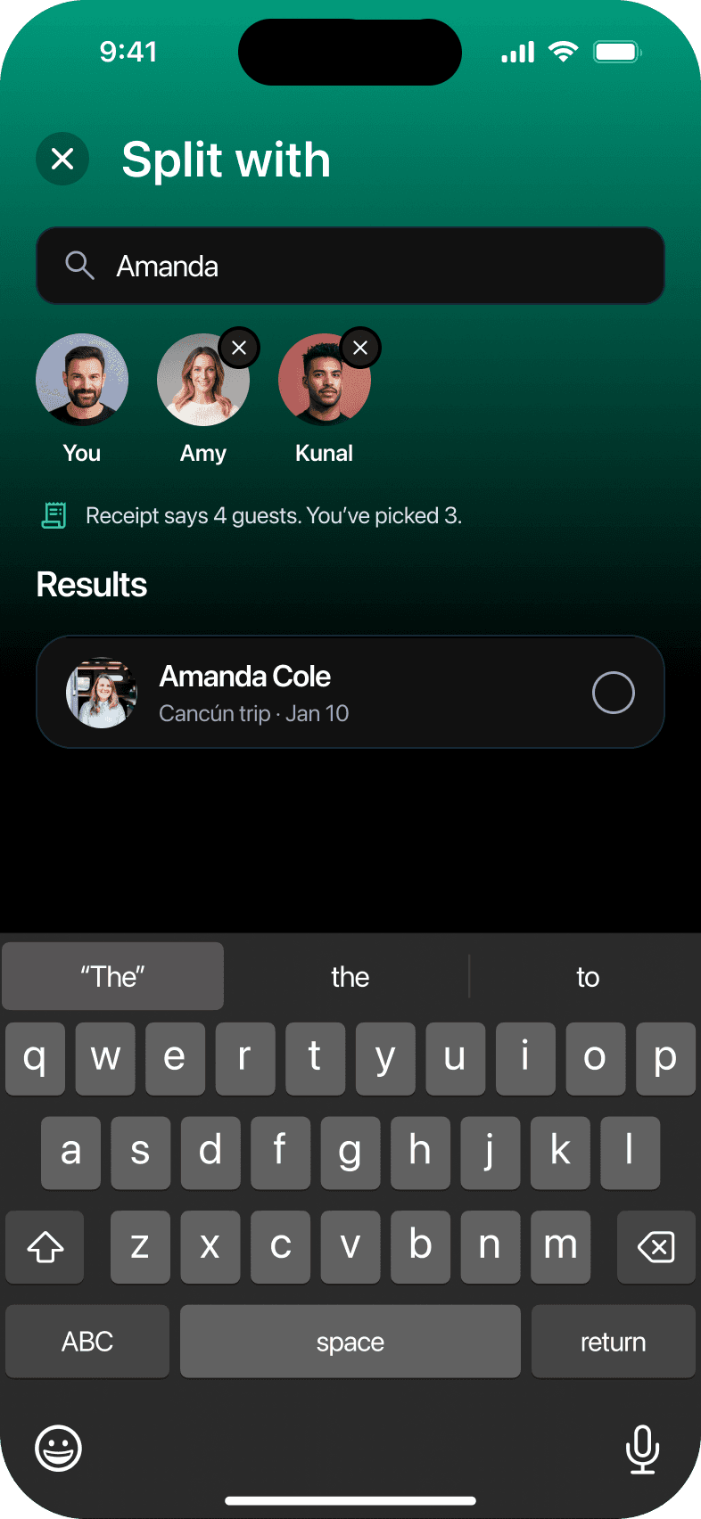 Typing Amanda finds Amanda Cole