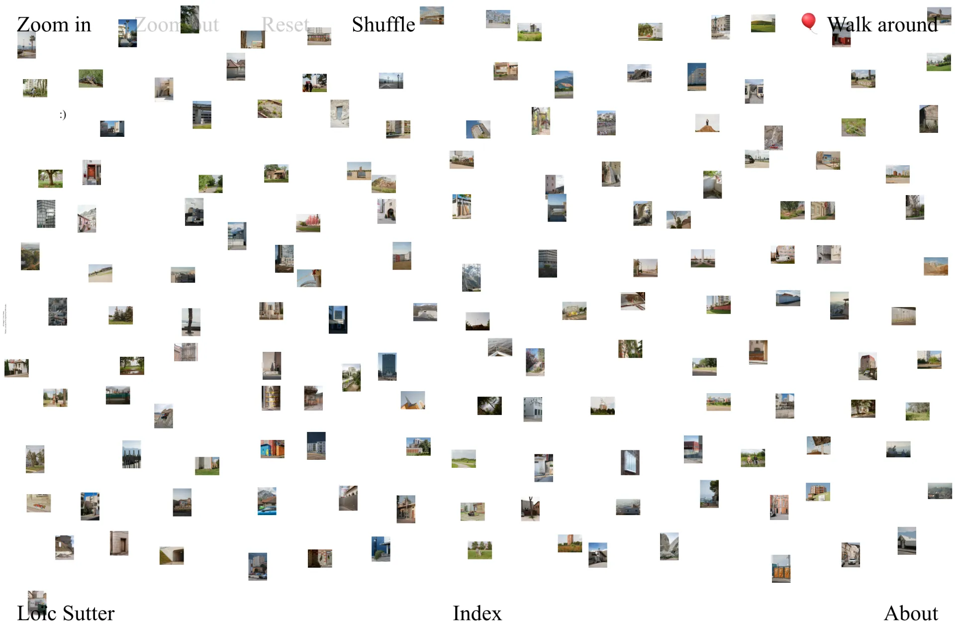 Screenshot of Loïc Sutter website