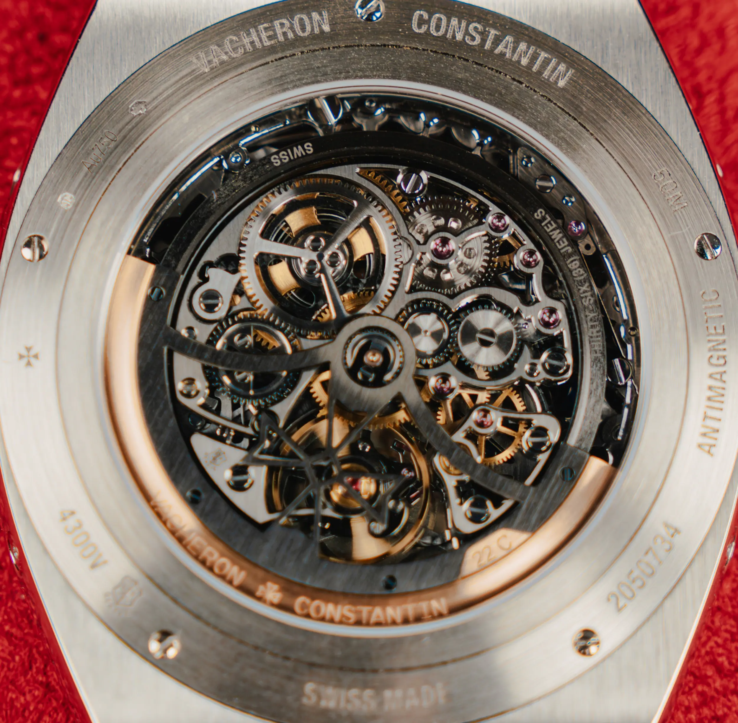 Caseback of the Vacheron Constantin Overseas Perpetual Calendar White Gold 4300V