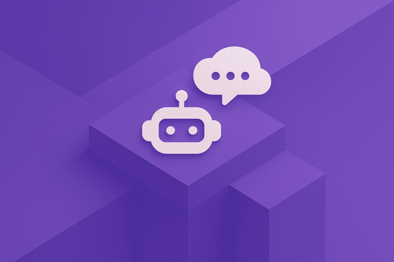 Purple geometric background with a minimalist robot icon representing an AI SDR agent, used as a cover image for the article ‘10 Best AI SDR Agents in 2025