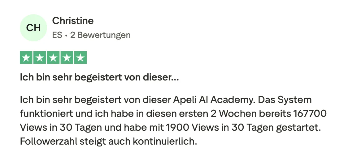 Erfahrungsbericht KI Creator Akademie: Christine erzielt 167.700 Views in 30 Tagen