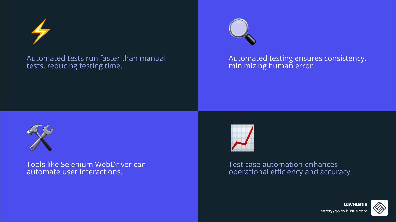 Efficiency and Consistency: The Benefits of Test Case Automation - case sign-up automation infographic 4_facts_emoji_blue