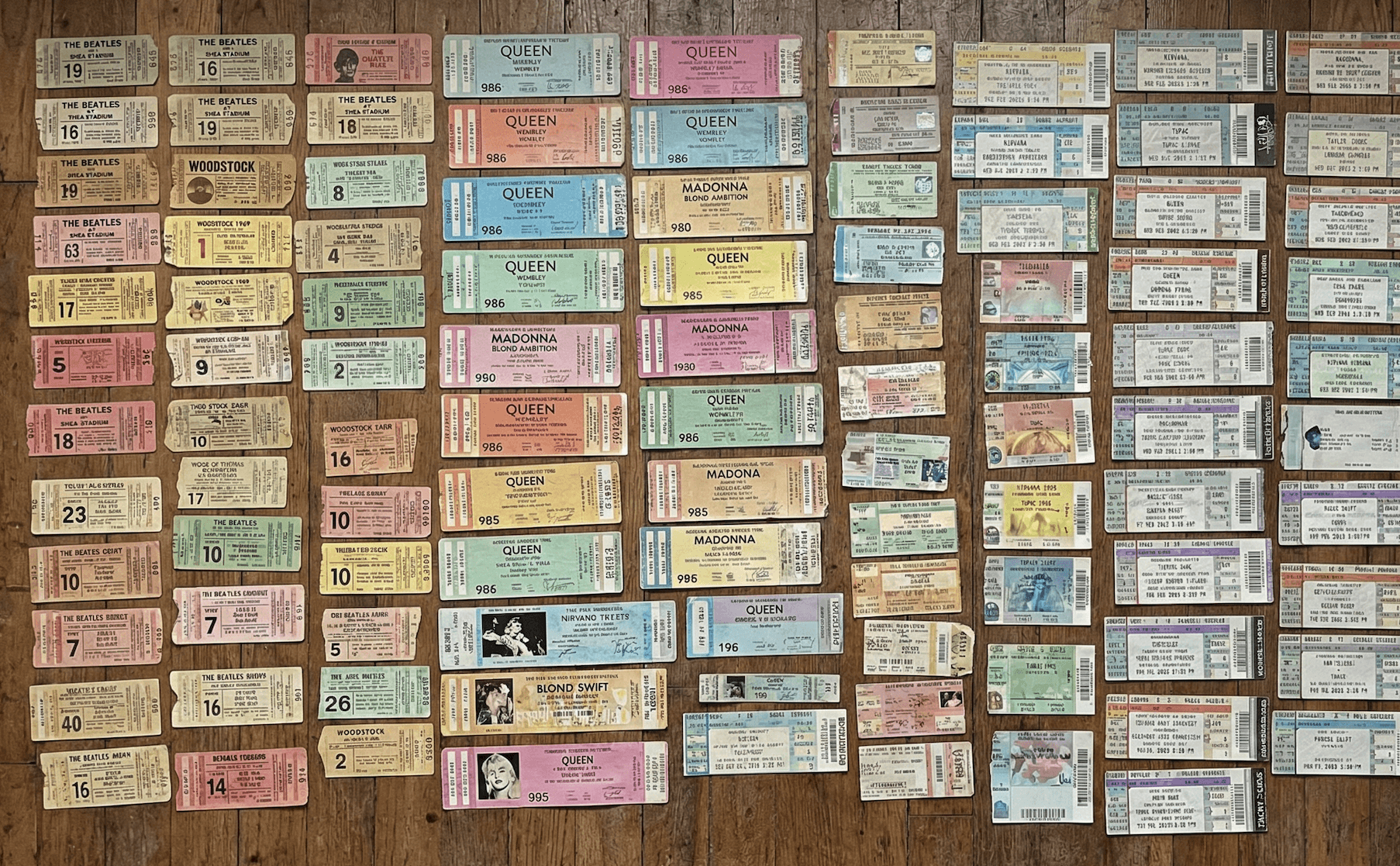 the history of ticket stubs and concert admissions