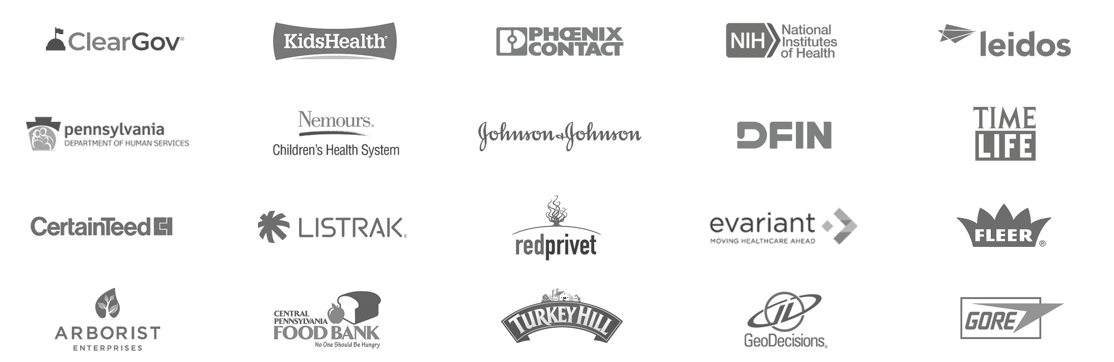 Collection of corporate logos 