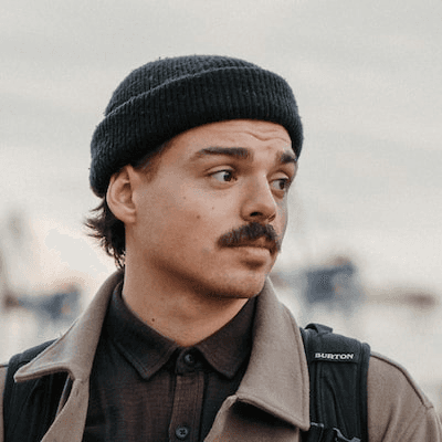Young man with fisherman hat