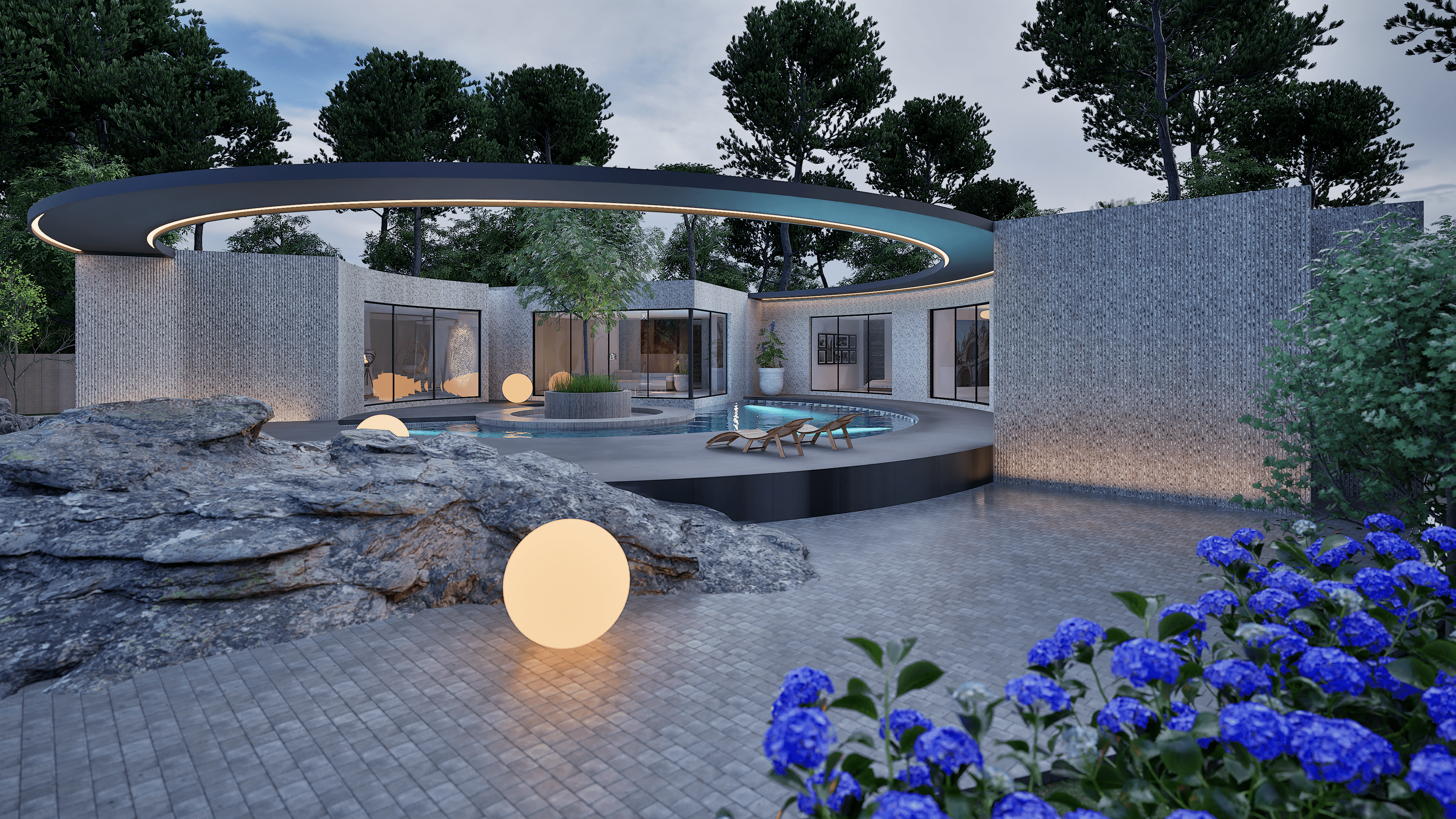 About section image featuring a modern interior design space.