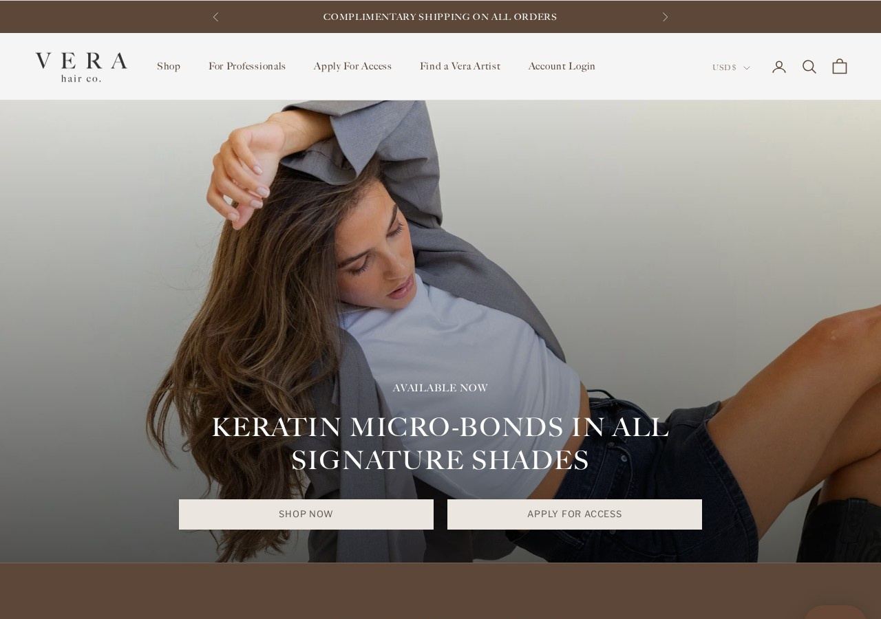 Vera Hair Co website