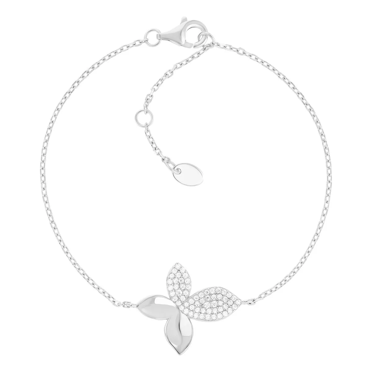 Bracelet en argent 925 serti d'oxydes de zirconium