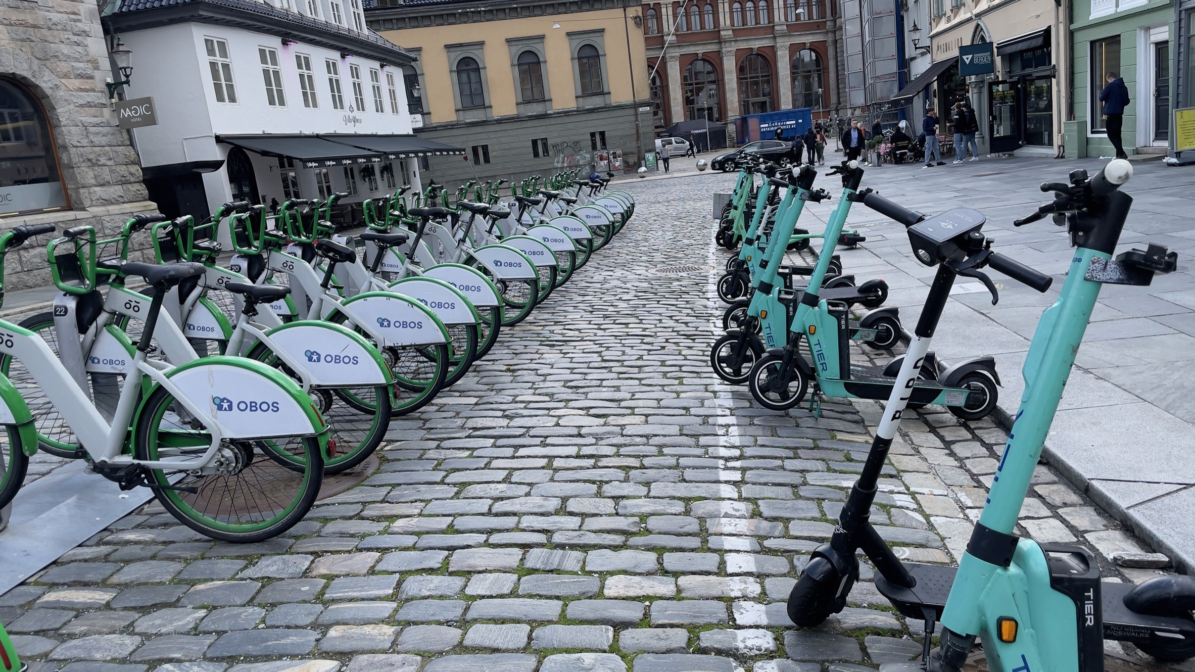 Image of shared scooter and bike