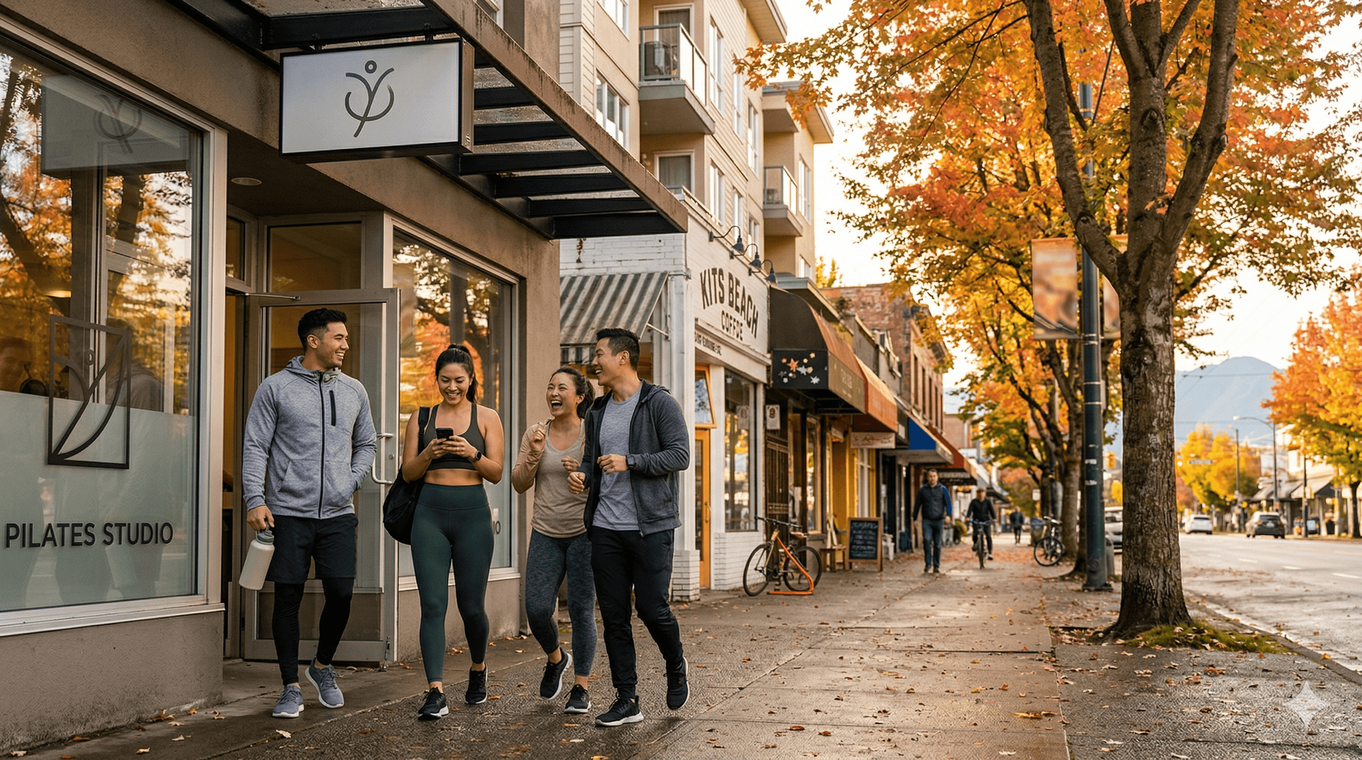 team workspace with people working