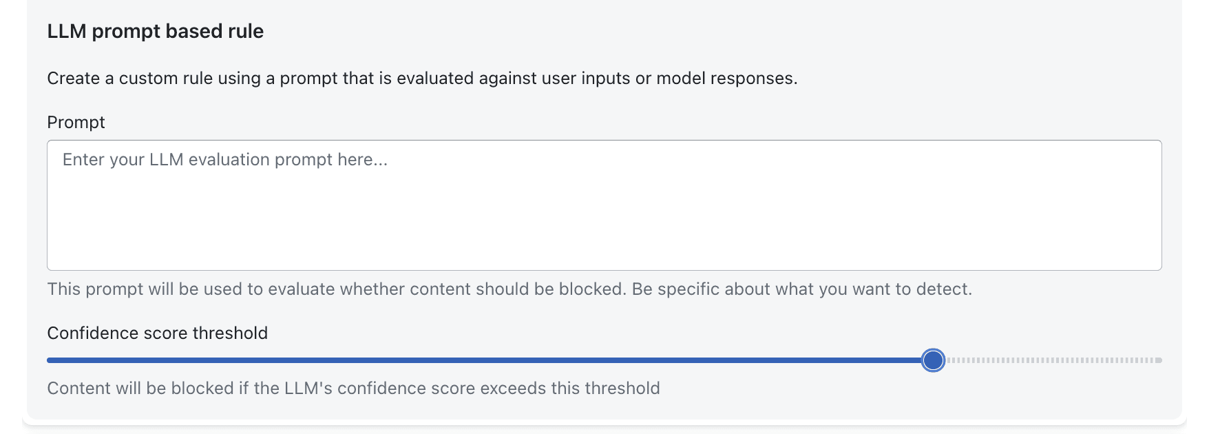 LLM Prompt Based Rule