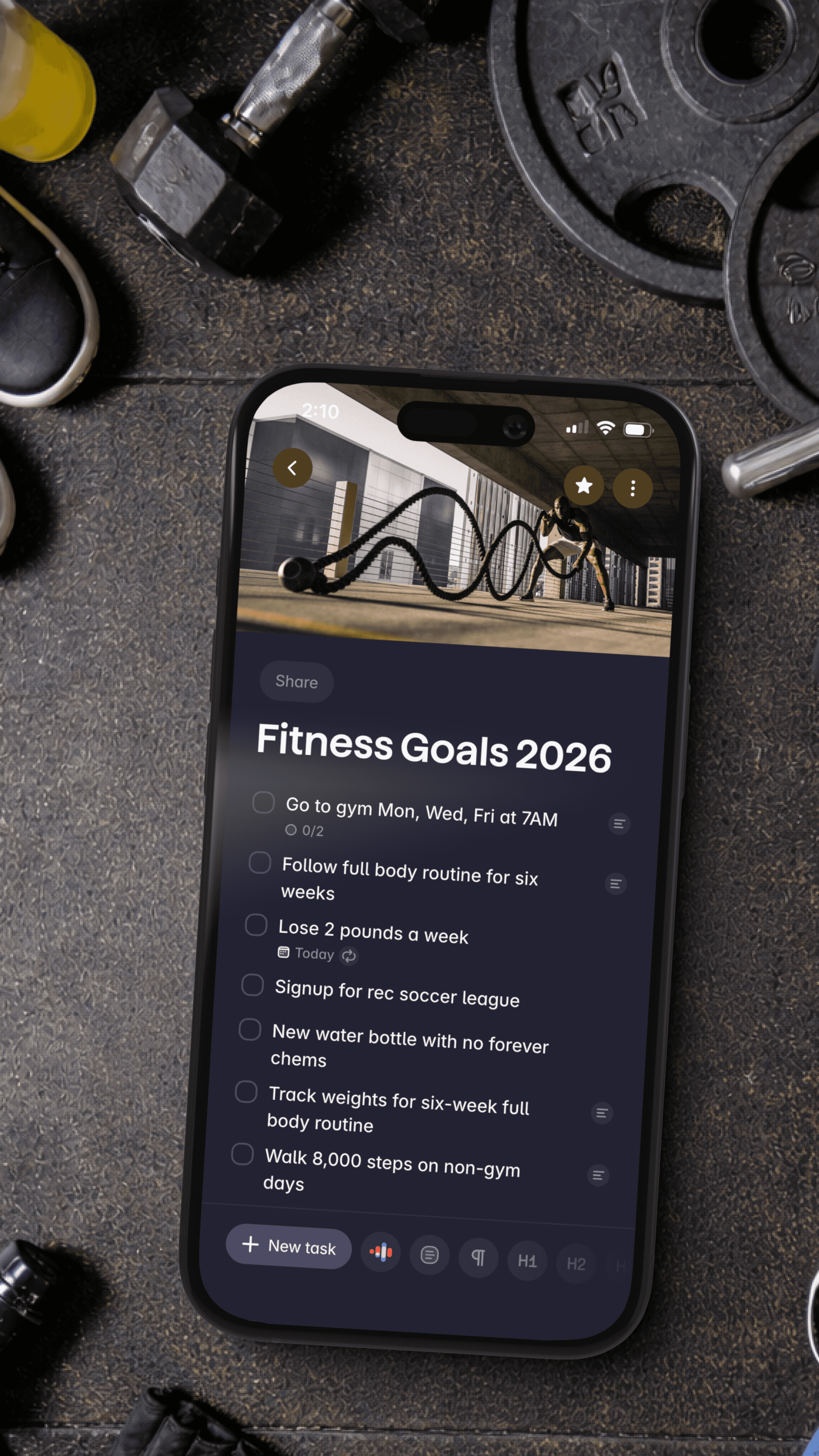 Fitness Goals List