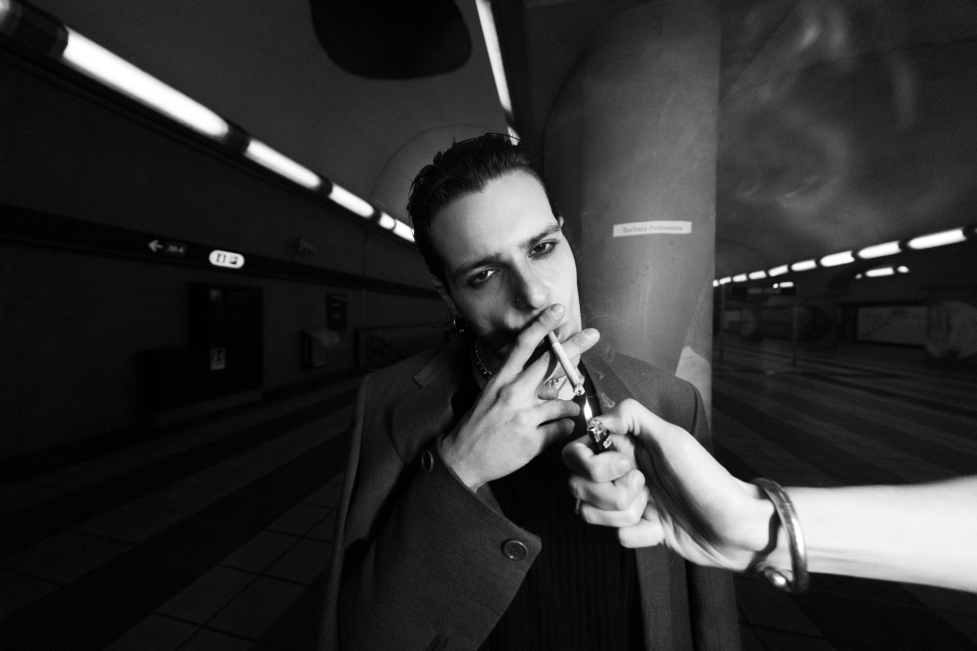 man with cigarette