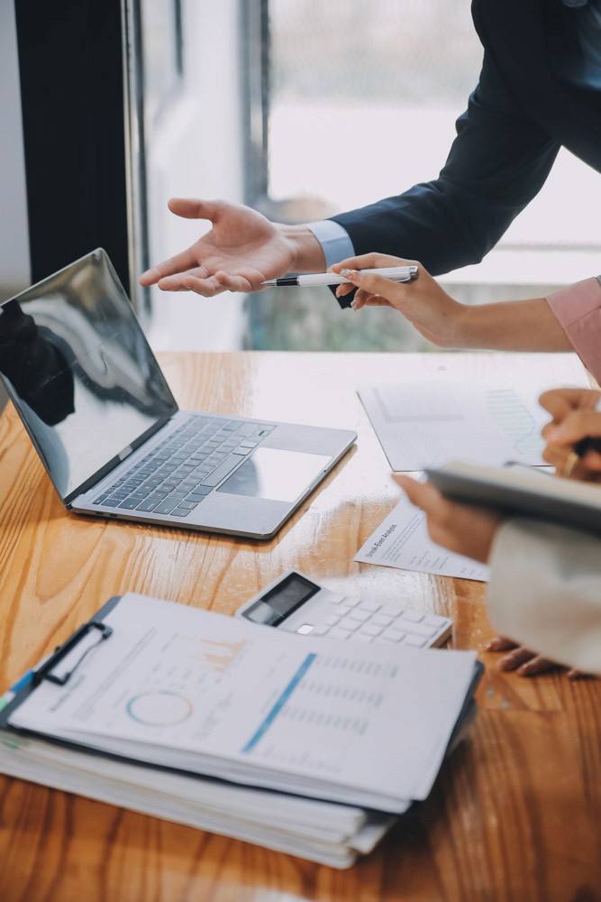 Diverse group of people in a business meeting