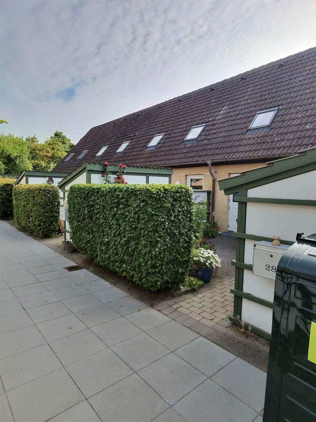 Hæk ved carport